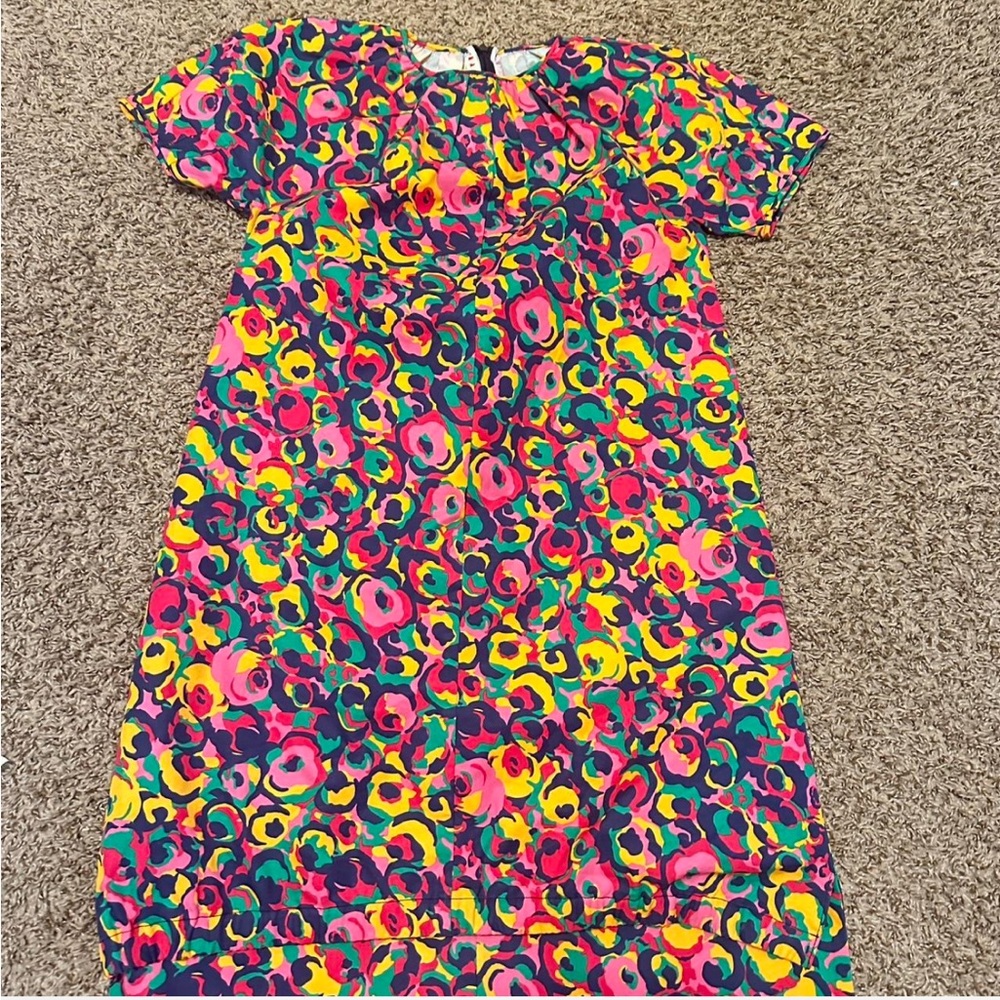 Marni Pink and Yellow Puff Sleeve Sundress